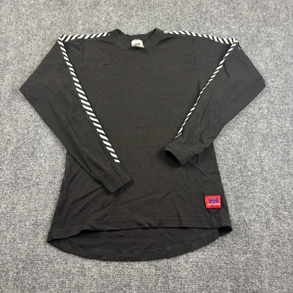 HELLY HANSEN Men Lifa Stripe Crew long Sleeve Ski Winter Base layer Black Small - Picture 1 of 9